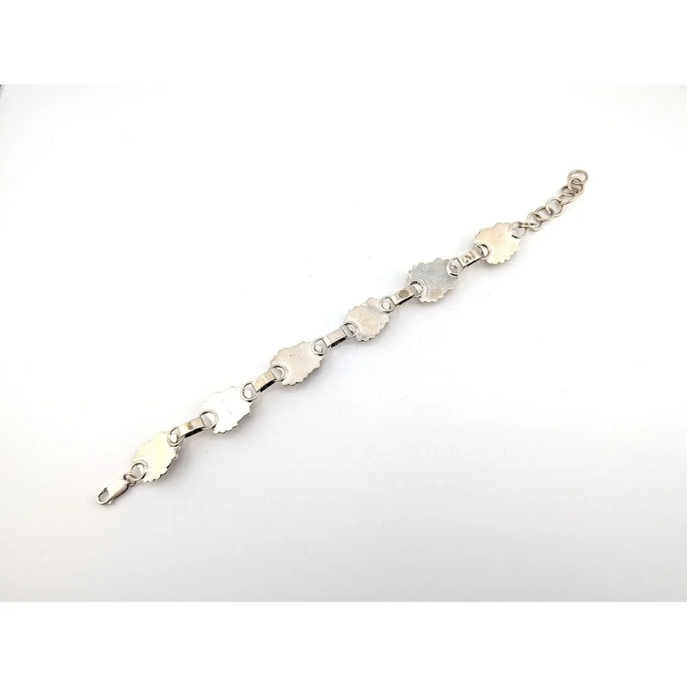 Handmade Navajo Natural‎ Wreath Rhodochrosite Stone Bracelet Fits 8-9.5 in. **